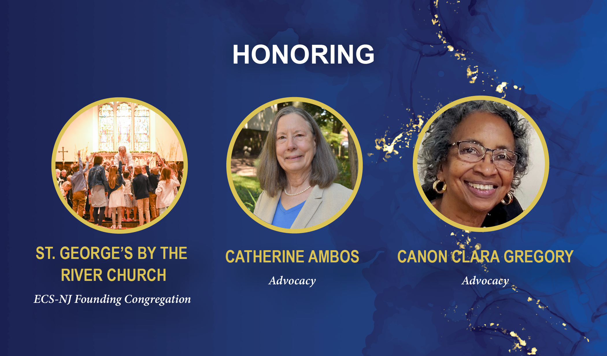 Honoring St. Georges by the River Church, Rumson, Catherine Ambos and Canon Clara Gregory Honoring St. Georges by the River Church, Rumson, Catherine Ambos and Canon Clara Gregory